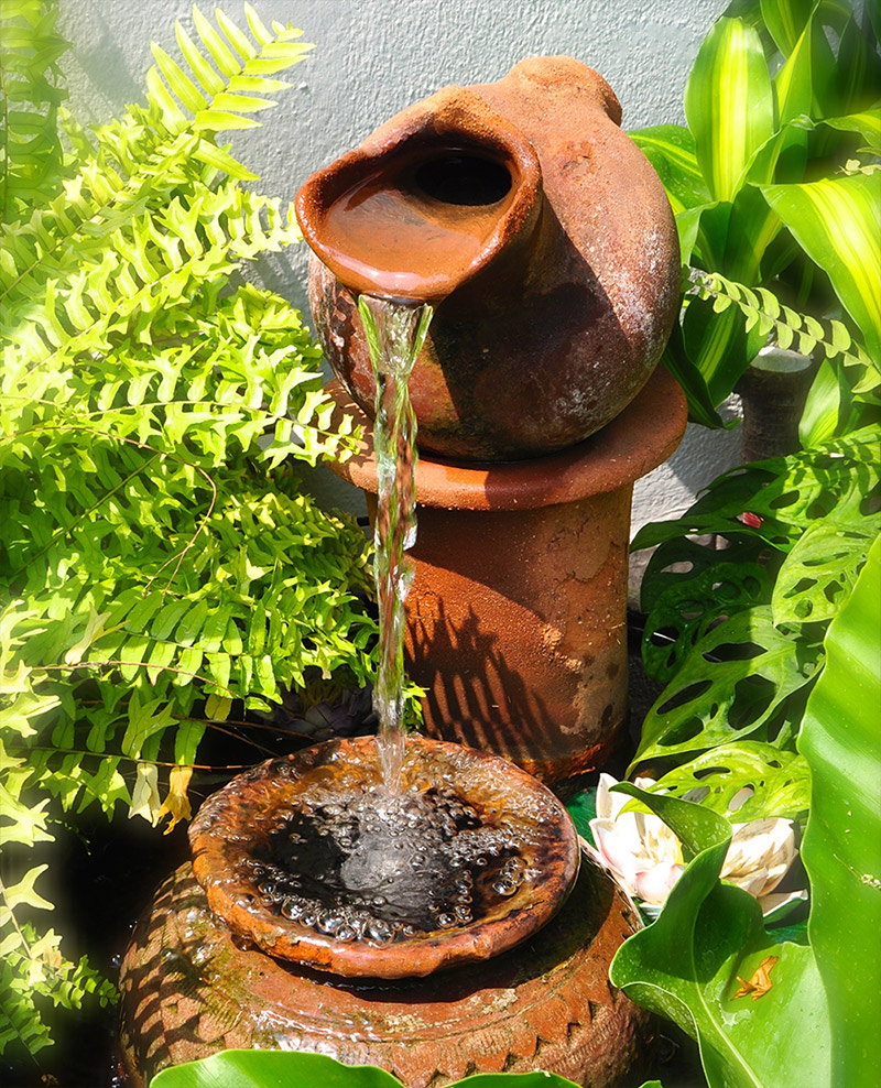 Terracotta Water Features, Terracotta Water Fountains, Staffordshire